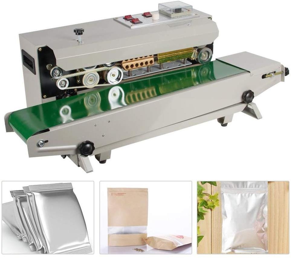 semi-automatic continue sealing machine with date coding band sealer for bags