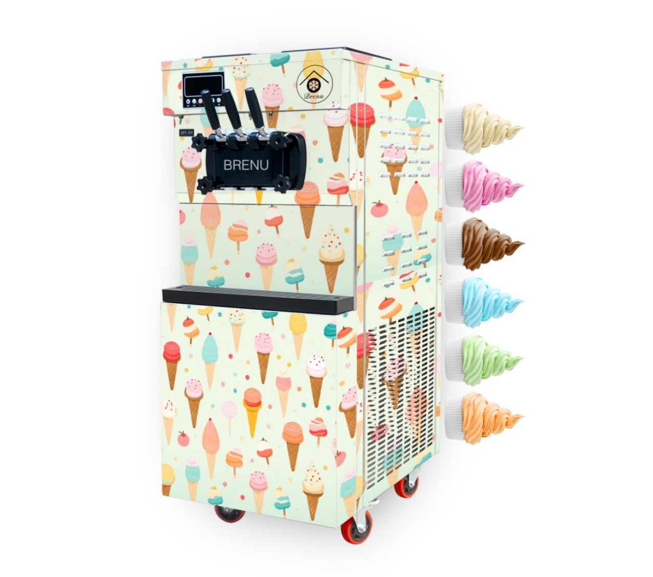 brenu Multi functional Restaurant Equipment Soft Serve Vending Table Top Frozen Yogurt Maker Ice Cream Machines Machine