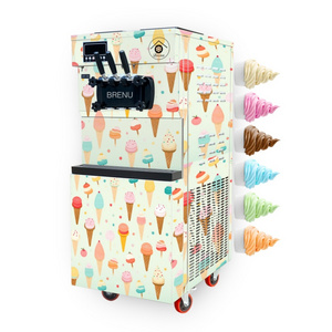 brenu Multi functional Restaurant Equipment Soft Serve Vending Table Top Frozen Yogurt Maker Ice Cream Machines Machine