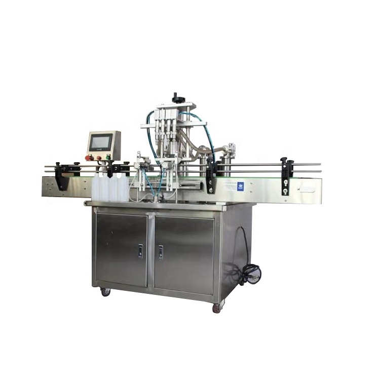 4 heads fully automatic volumetric detergent sauce oil jam vial wine cup paste water liquid small bottles filling machine