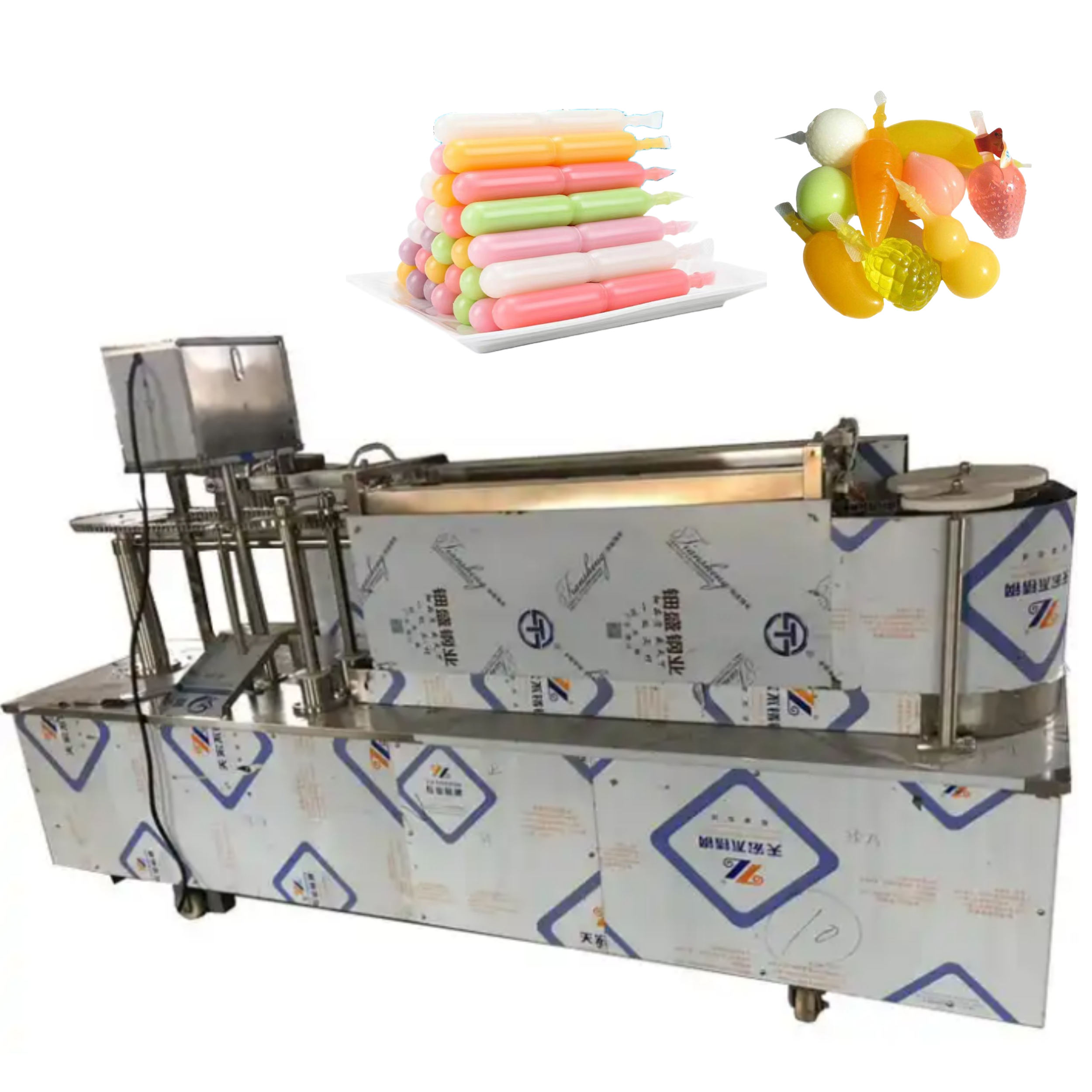 Synthetic Juice Ice Pop Filling Frozen Product Plastic Tube And Sealing  Lolly Jelly Liquid Fillig Machine