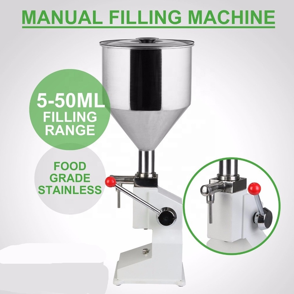 Brenu Semi-automatic Manual Manufacturer cream shampoo cosmetic single head handled pressure filling machine