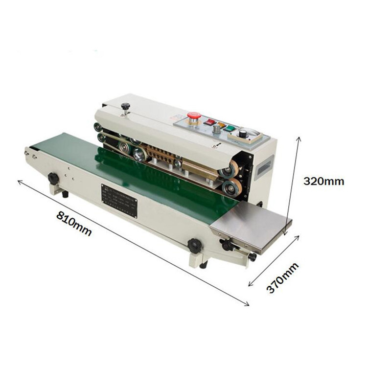 FR-770 automatic air tight heat sealing machine continuous popsicle band sealer machine for rice bag food beverage snack