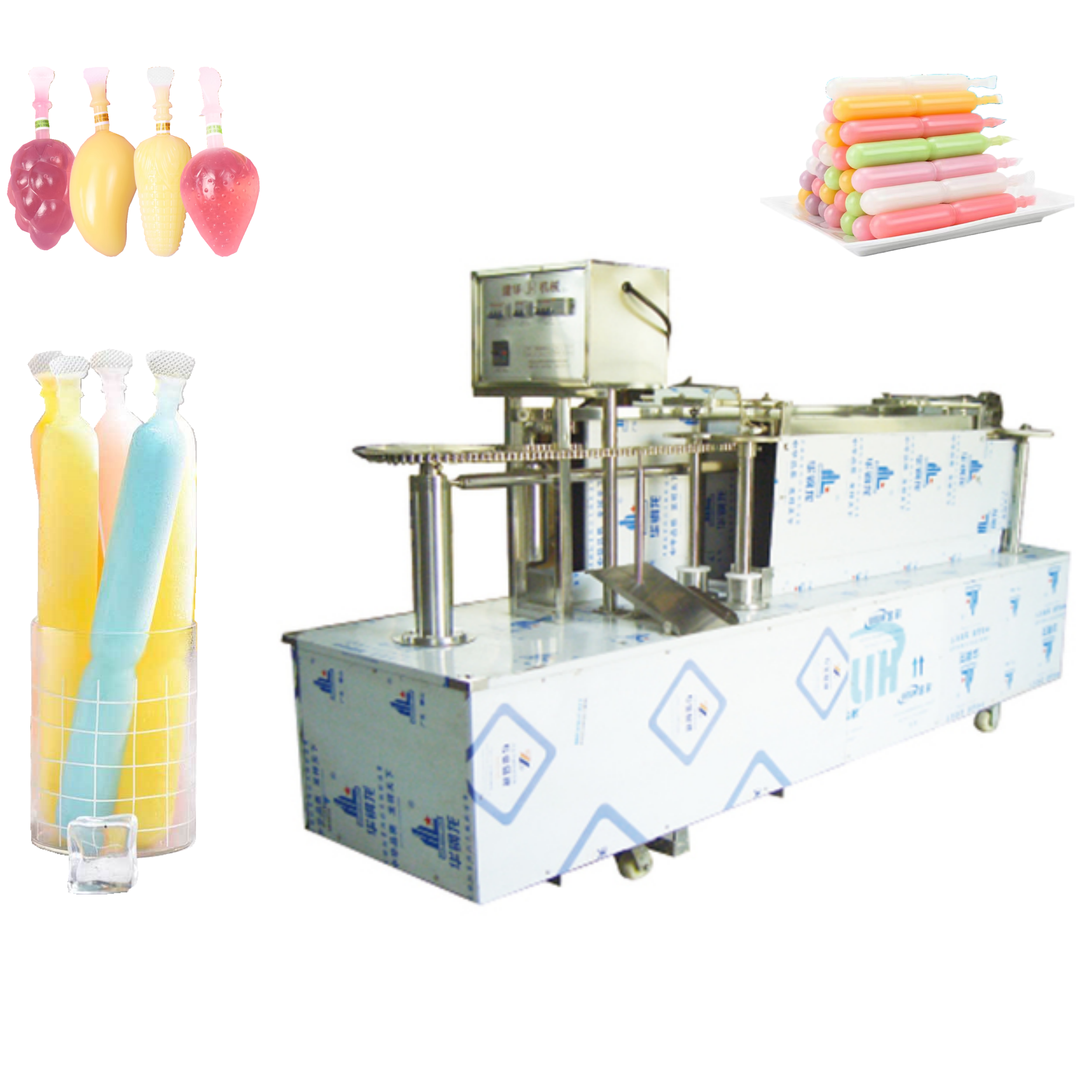 Synthetic Juice Ice Pop Filling Frozen Product Plastic Tube And Sealing  Lolly Jelly Liquid Fillig Machine