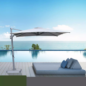 10ft Square Big Shelter Tilt Mechanism Cantilever Garden Parasols Commercial Hanging Patio Umbrellas Outdoor Furniture Modern