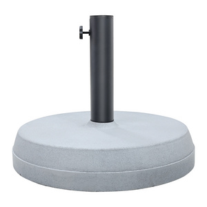 heavy concrete and steel round outdoor parasol patio umbrella base