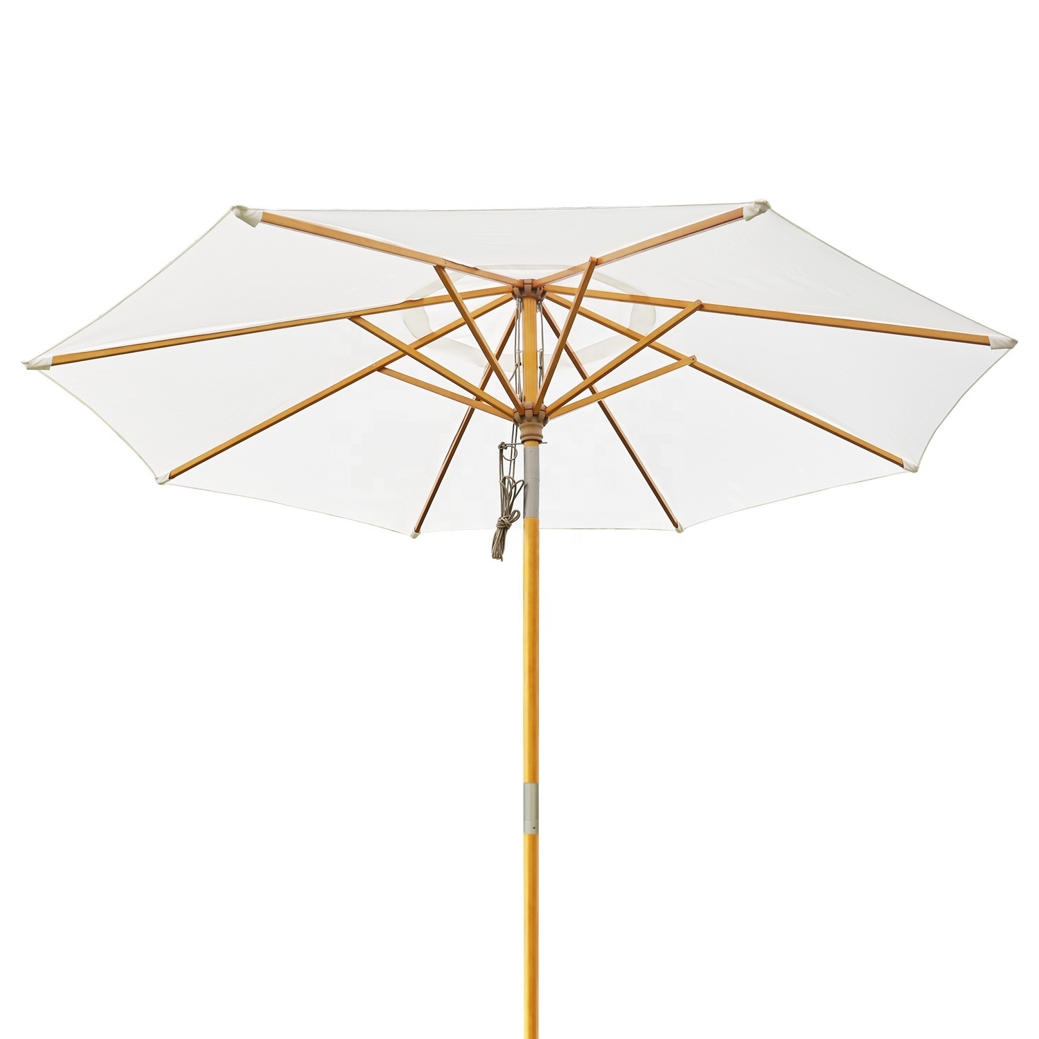 Premier high quality parasols wood wooden large outdoor umbrella garden parasol patio umbrellas