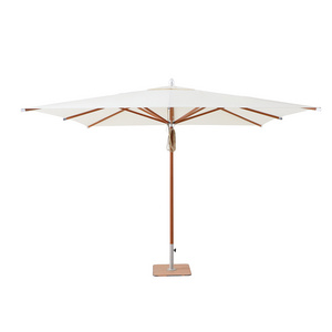 New Design Fashion custom branded White 3m Big Size Beach outdoor umbrella garden parasol Patio Umbrellas