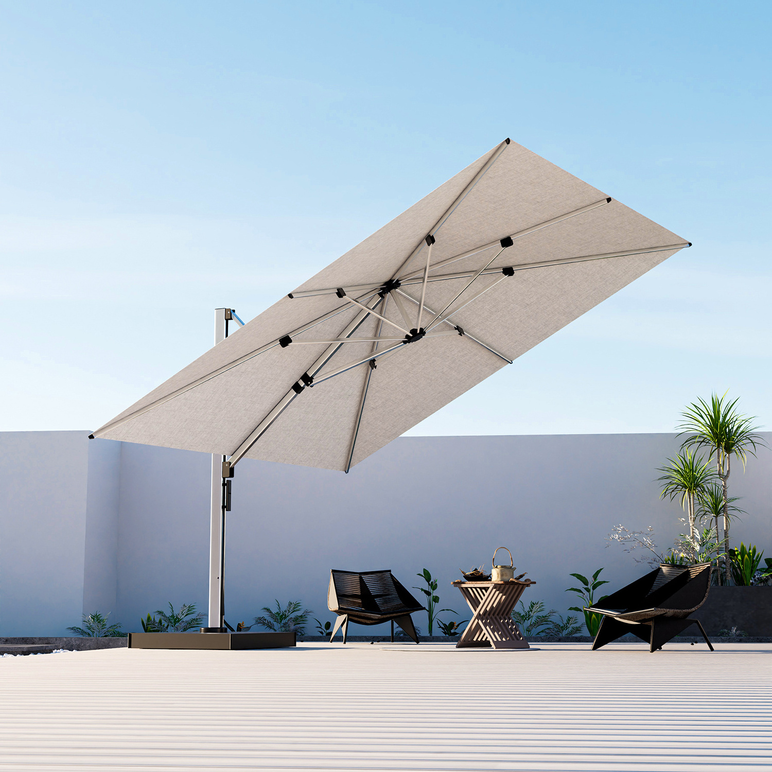 Factory Price High Quality Cantilever Aluminum sun Stainless Steel Frame outdoor umbrella garden parasol Patio Umbrellas