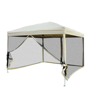 3x3M Waterproof Canopy Gazebo with 4 Mesh Walls - UV Poly & Steel Material