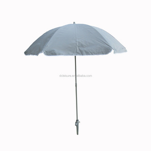 2.4m Polyester Waterproof Outdoor Custom Beach Umbrella With Steel Tube