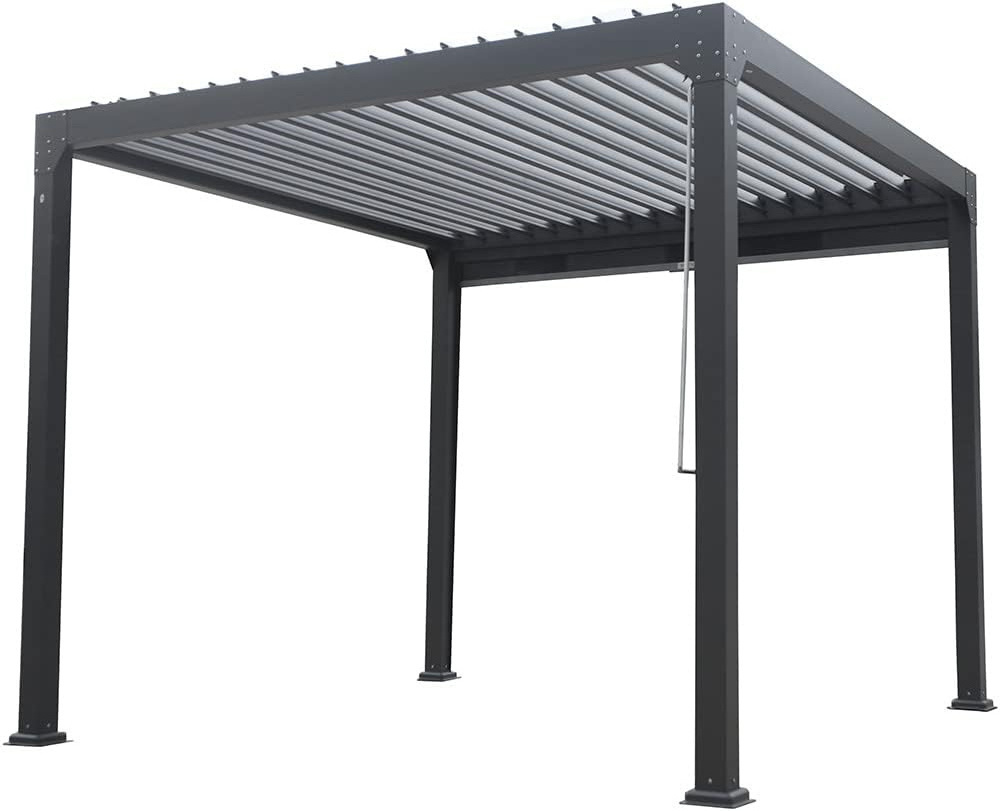 Outdoor Furniture Canopy Tent Pergola Gazebo Wpc Pergola Wood Pattern Plastic Hotel Modern China Series Office Garden Waterproof