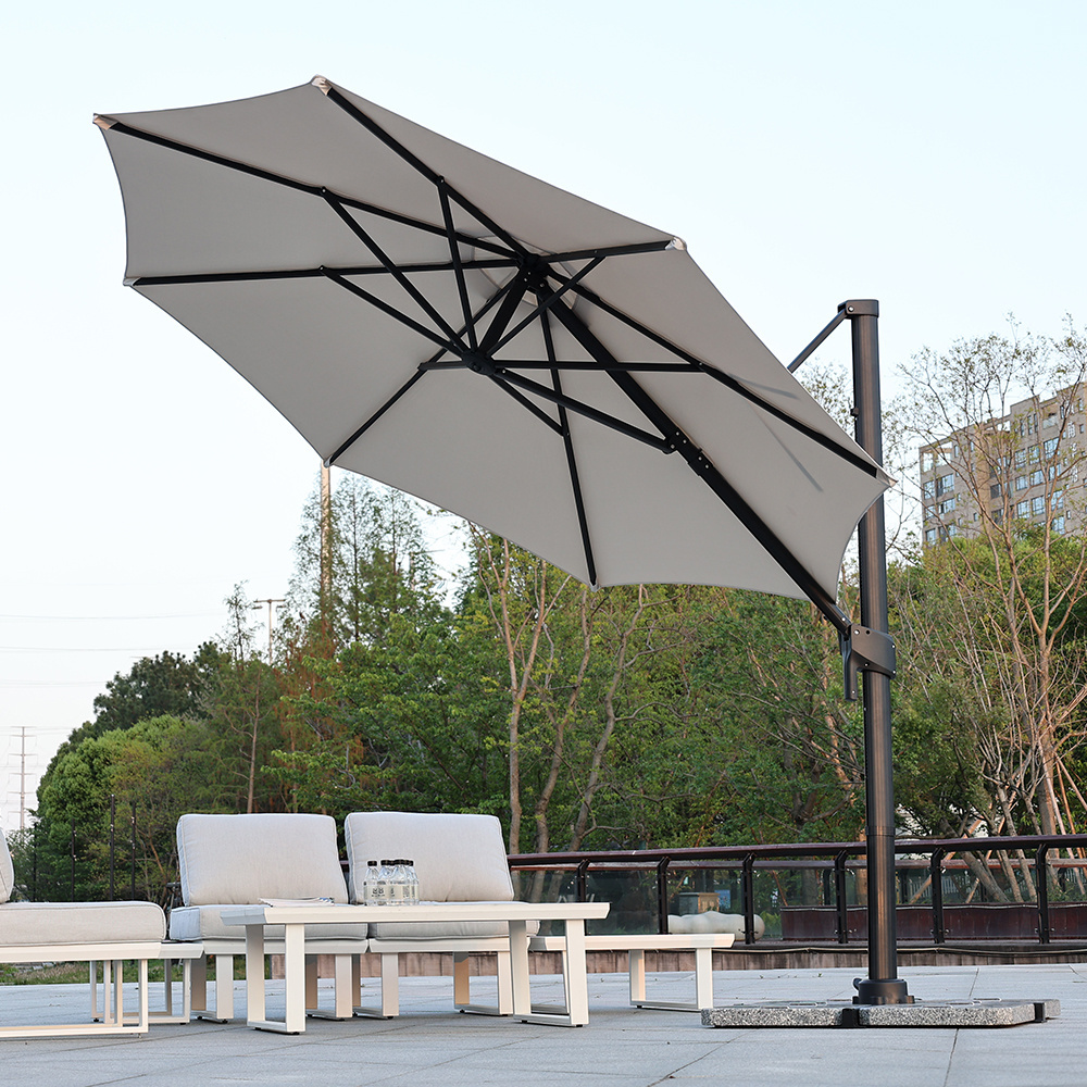 Outdoor Wholesale Customize Sun Garden Parasol Market Patio Cantilever Umbrella And Bases The Courtyard