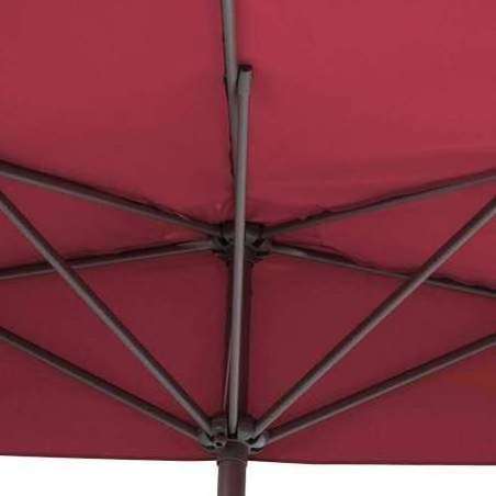 2.7m Commercial 160g Polyester Sun Garden Airvent Wall Outdoor Half Steel Patio Parasol Umbrellas With Crank