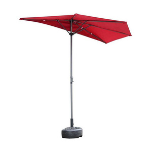 2.7m Commercial 160g Polyester Sun Garden Airvent Wall Outdoor Half Steel Patio Parasol Umbrellas With Crank