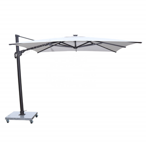 3x3m Led Commercial Hanging Parasol Aluminium Frame Offset Olefin Fabric Sun Garden Patio Outdoor Cantilever Umbrella