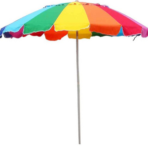 2.2M With Zinc Alloy Tilt 16 Ribs Patio Pool Garden Steel Outdoor Beach Umbrella