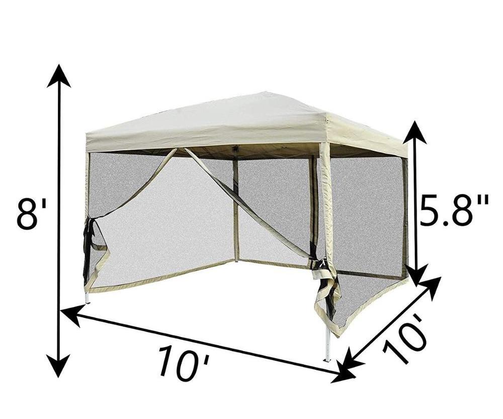 3x3M With Mosquito Net Waterproof UV Polyester And Steel Metrial Outdoor Garden Pop Up  Gazebo