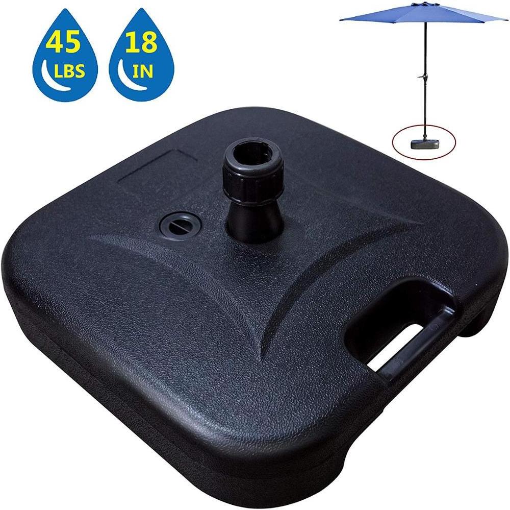 Outdoor Square Water Filled Small Beach Stand Weight Plastic Outdoor Furniture Hdpe and steel Umbrella Base