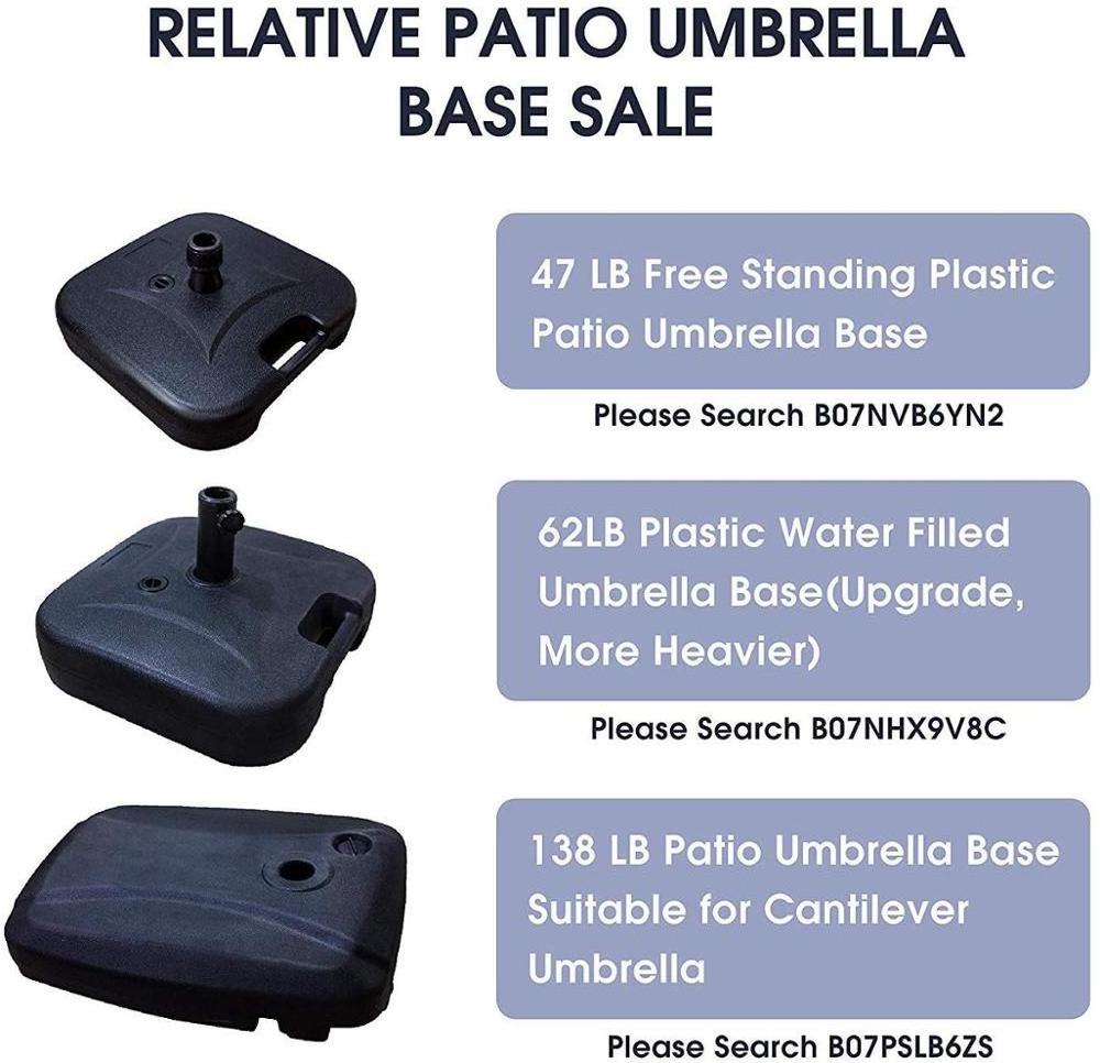 Outdoor Square Water Filled Small Beach Stand Weight Plastic Outdoor Furniture Hdpe and steel Umbrella Base