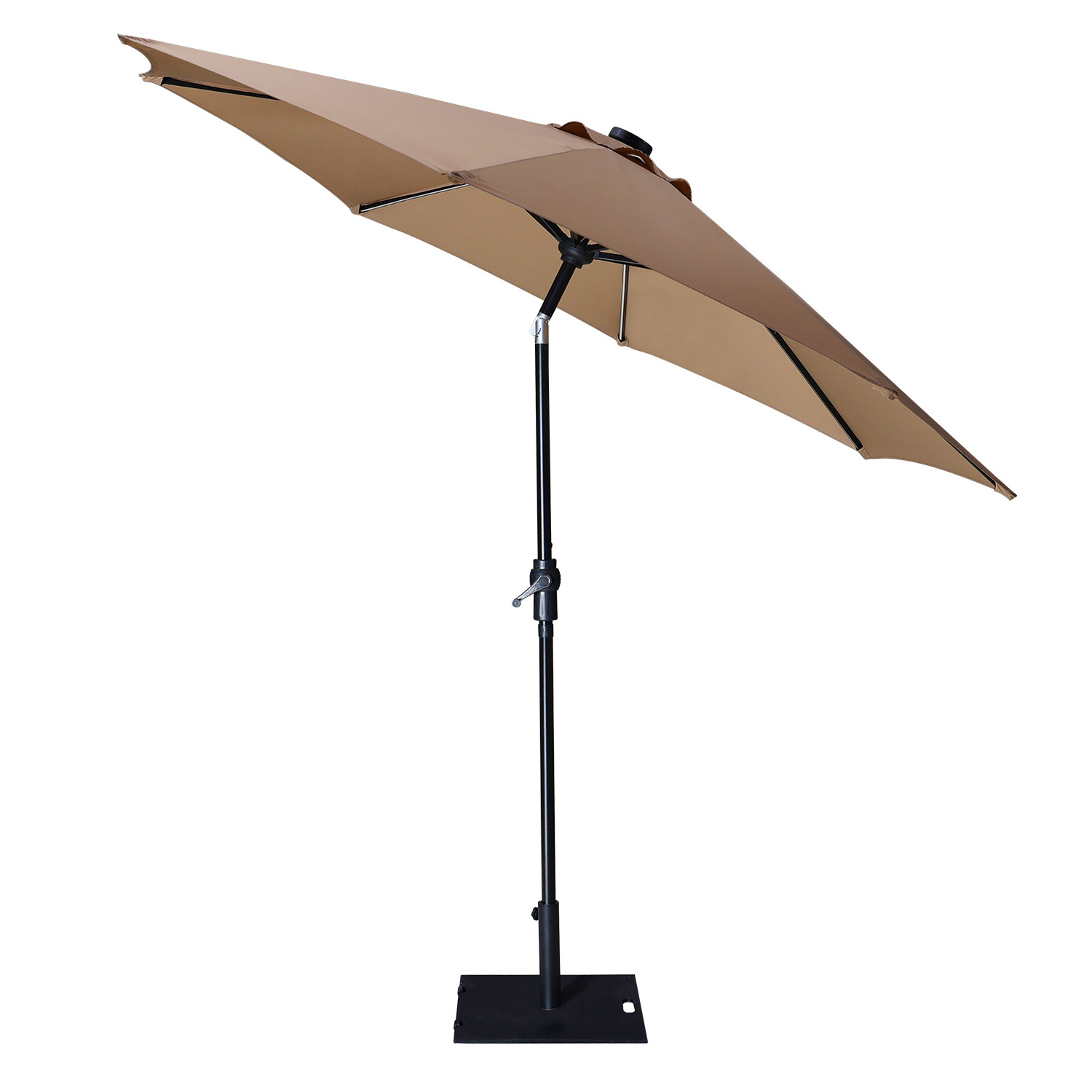 modern heavy duty vintage custom large industrial solar 2.7m garden whosale led outdoor patio umbrella with light