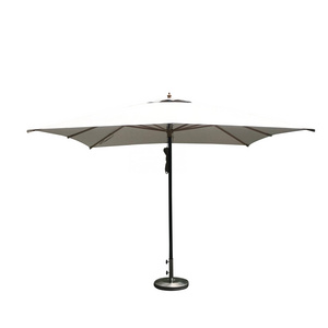 3x3M With Double Pulley System Aluminum Central  Pole Garden Leisure Outdoor Umbrellas