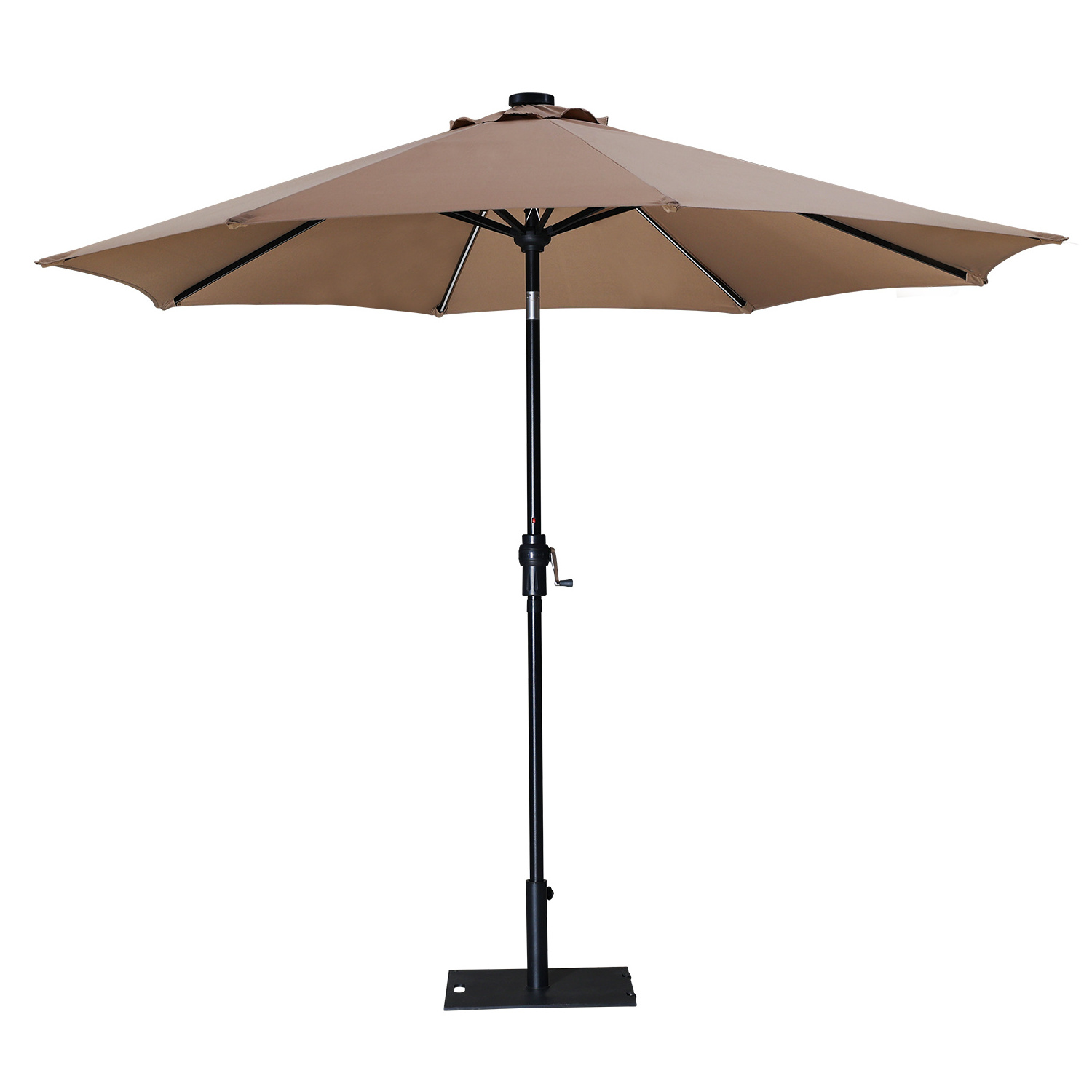 modern heavy duty vintage custom large industrial solar 2.7m garden whosale led outdoor patio umbrella with light