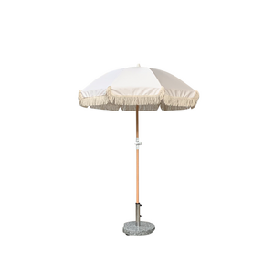 Moderntection with Different Luxury Tassel Beach Umbrella with Fringe Wedding Outdoor Furniture Fiberglass Sun Umbrella Wooden