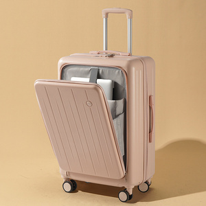 Compact Hard Cheap Suitcases Sets Travel Suitcase Business Detachable Wheels With Cupholder Modern Luggage Carryon