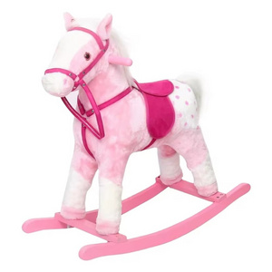 Professional custom plush doll toy factory Pink Unicorn Rocking Chair children's toys OEM/ODM free sample support