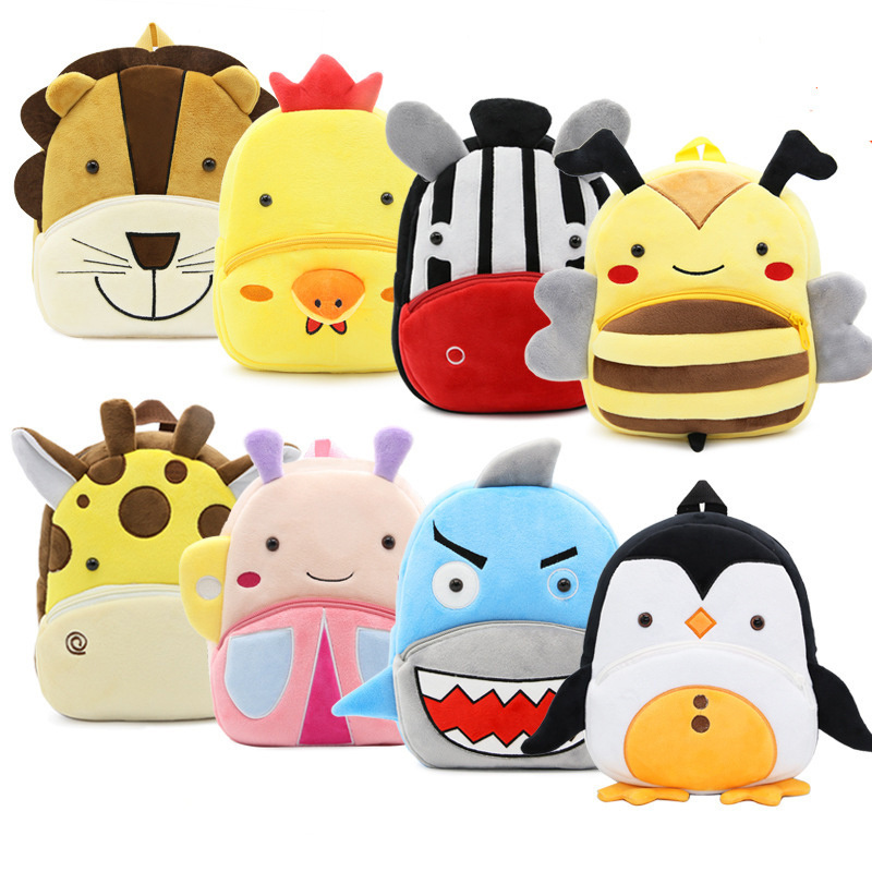 3D Cartoon Plush Children Backpacks kindergarten Schoolbag Animal Kids Backpack Children School Bags Girls Boys Backpacks