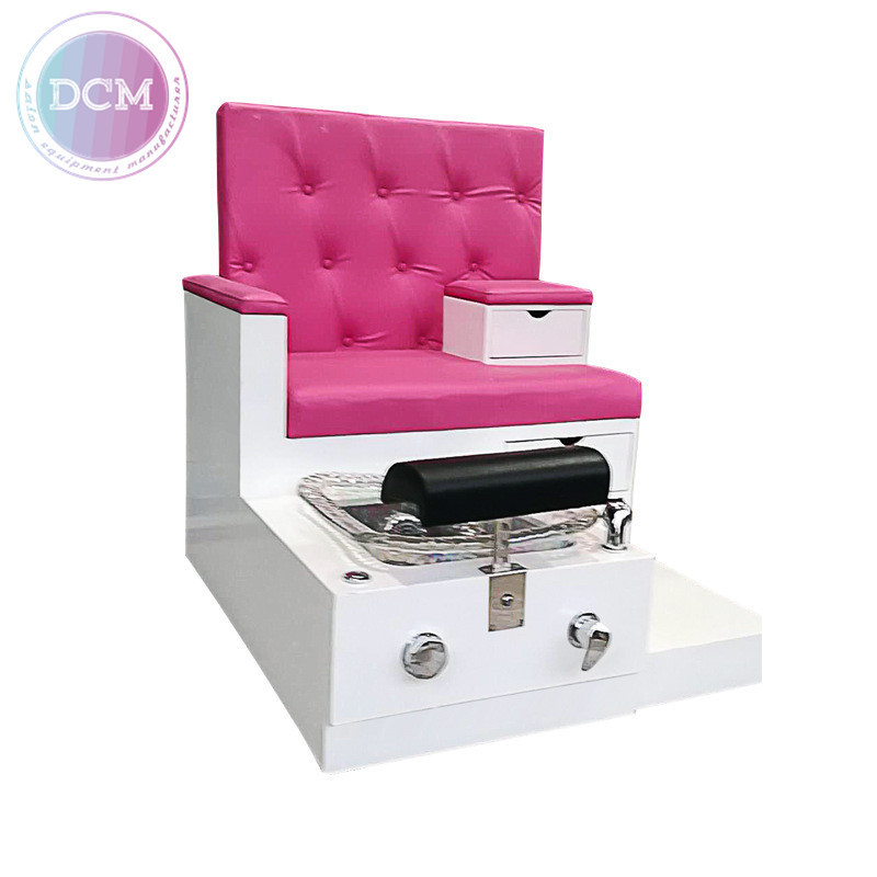 pink luxurious pedicure station used foot spa massage chair for manicure and pedicure