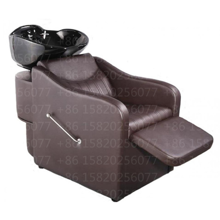 Modern Luxury Hair Washing Stations Shampoo Chair And Bowl Black Sink Hairdressing Salon Furniture