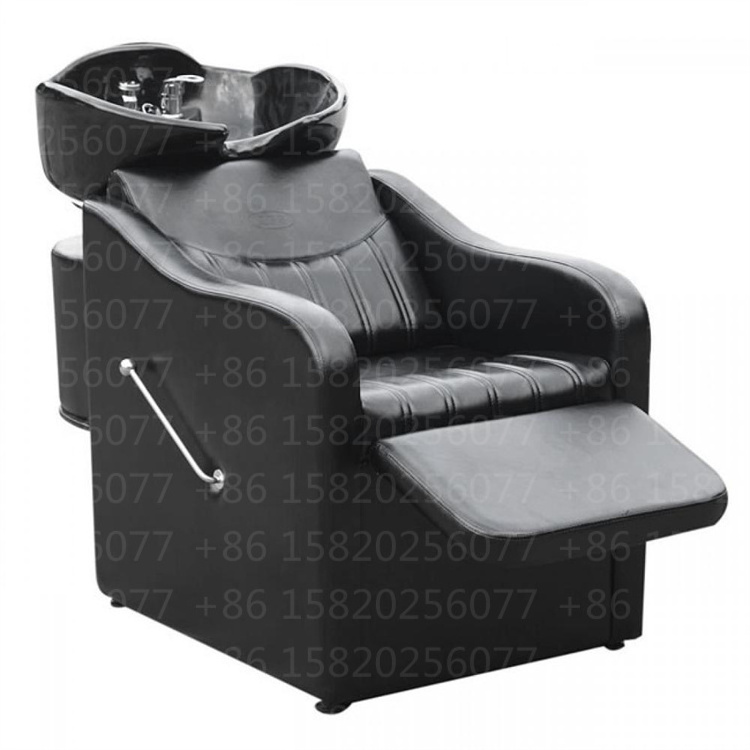 Modern Luxury Hair Washing Stations Shampoo Chair And Bowl Black Sink Hairdressing Salon Furniture