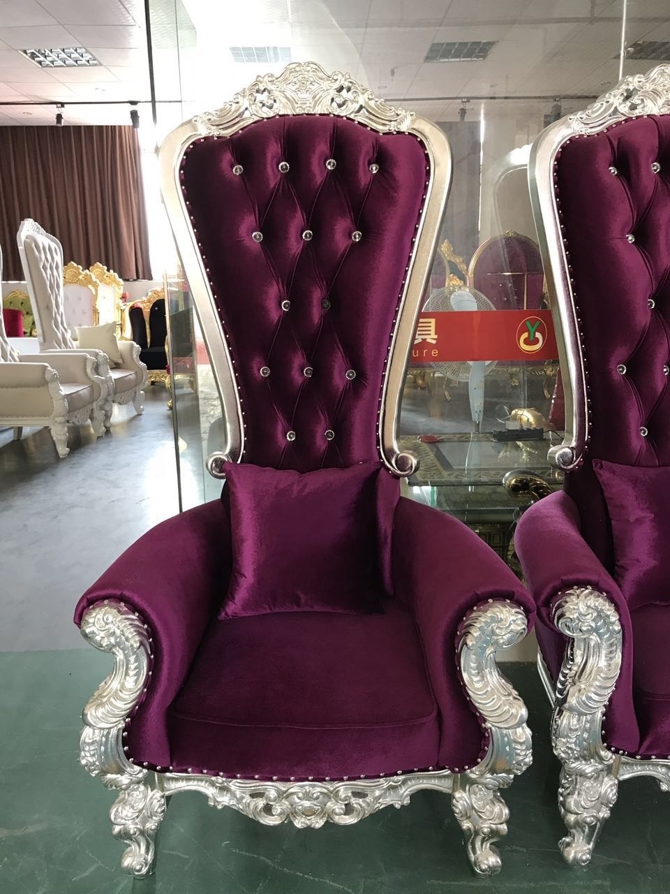 beauty salon manicure and pedicure furniture purple luxury throne spa pedicure chairs