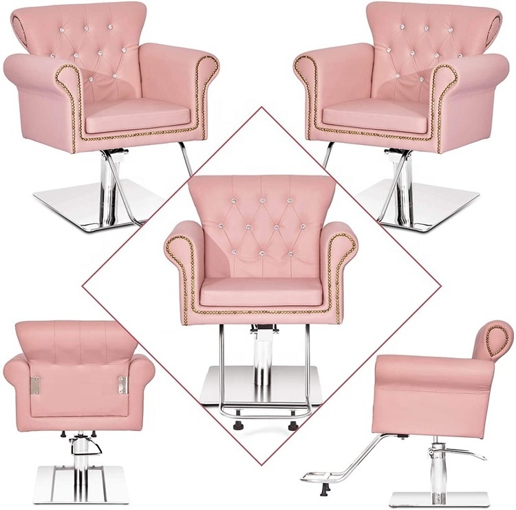 Pink styling chairs mini makeup chair for barber shop salon furniture