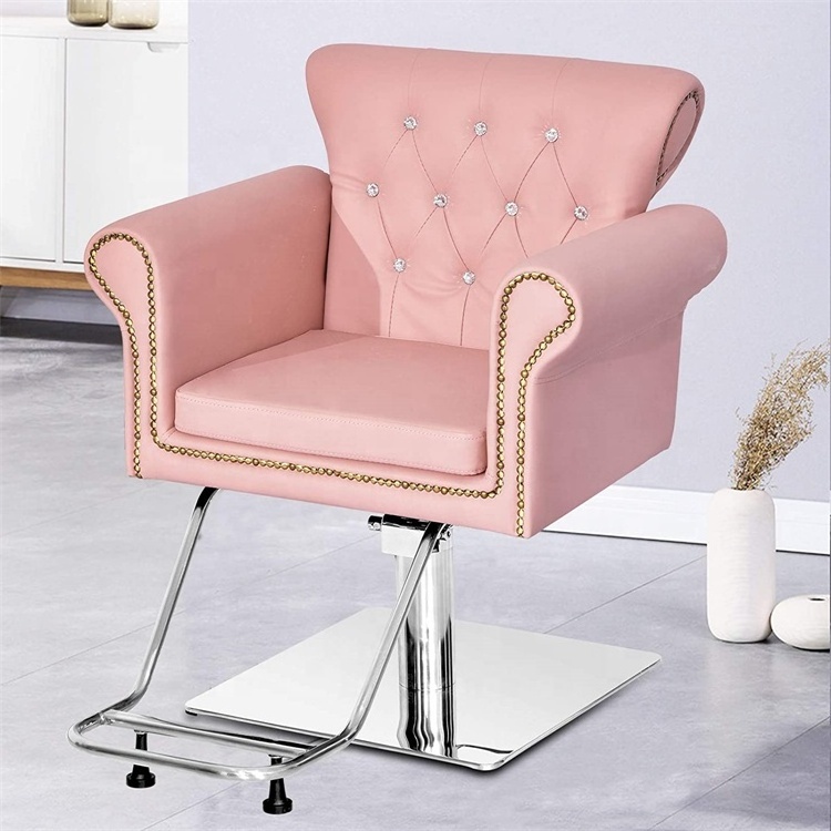 Pink styling chairs mini makeup chair for barber shop salon furniture