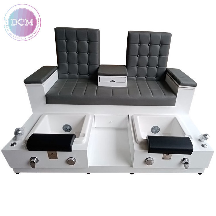 nail salon furniture unique double spa pedicure chair with pedicure bowls