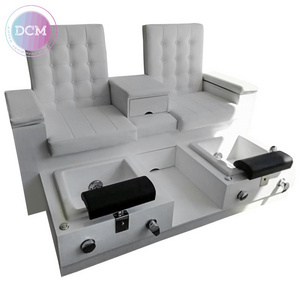 nail salon furniture unique double spa pedicure chair with pedicure bowls