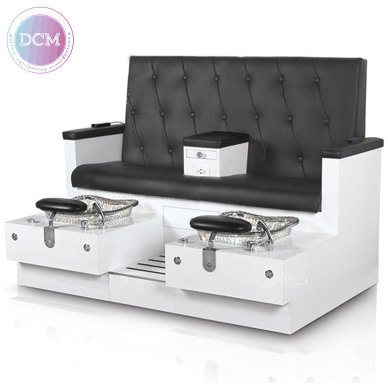 nail salon furniture unique double spa pedicure chair with pedicure bowls