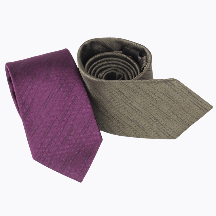 Polyester Jacquard Custom Solid Texture Hand Made Ties For Party Microfiber Necktie For Men Fashion Accessories Polyester Ties