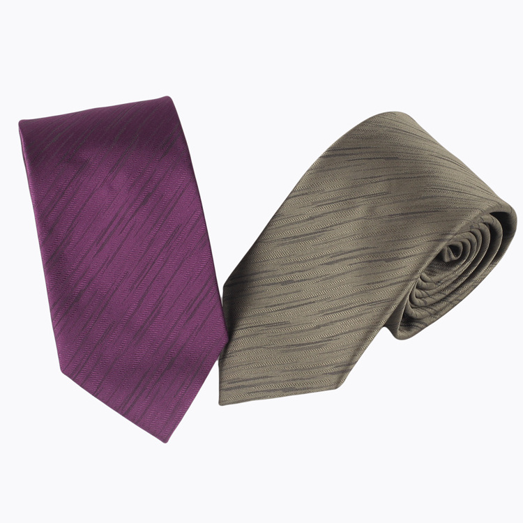 Polyester Jacquard Custom Solid Texture Hand Made Ties For Party Microfiber Necktie For Men Fashion Accessories Polyester Ties