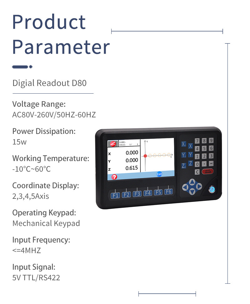 2 Axis Dro with RPM Function digital scale linear scale for Lathe with for lathe milling machine LCD Digital Readout