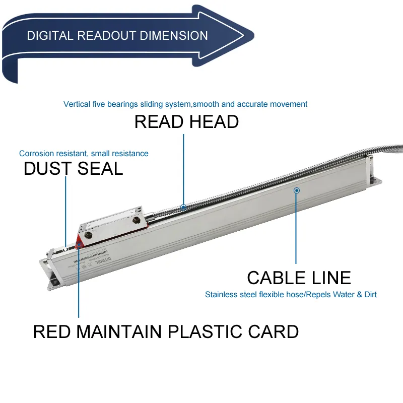 Ditron dro 1um 5um resolution 50-3000mm measuring length scale encoder milling machine digital readout 3 axis with linear scale