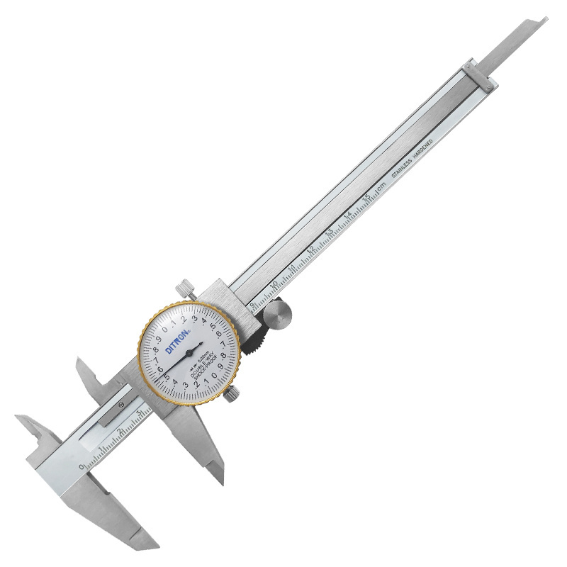 Ditron 0-300mm/12 inch Dial Caliper 0.02 mm Stainless Steel Dial Gauge Vernier Caliper Shockproof Metal Digital Dial Caliper