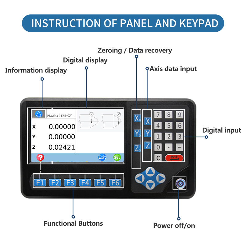 2 Axis Dro with RPM Function digital scale linear scale for Lathe with for lathe milling machine LCD Digital Readout