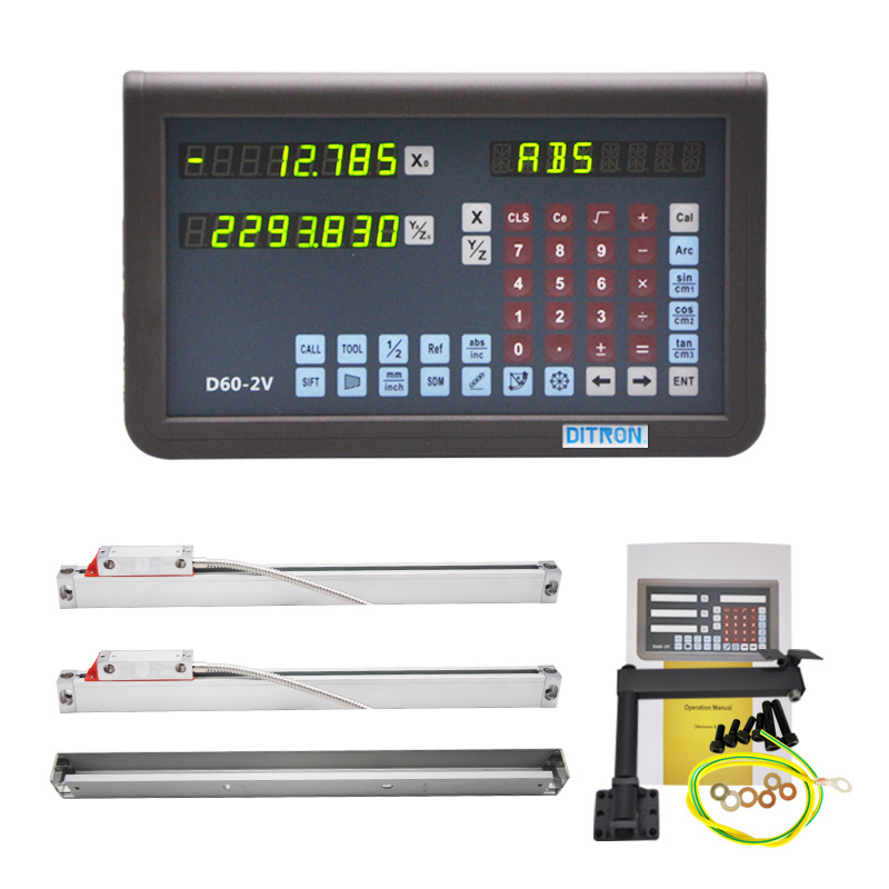 2/3 axis Dro Digital Readout with Optical Linear Scale Encoders/electronic measuring instruments for Lathe and Milling Machines