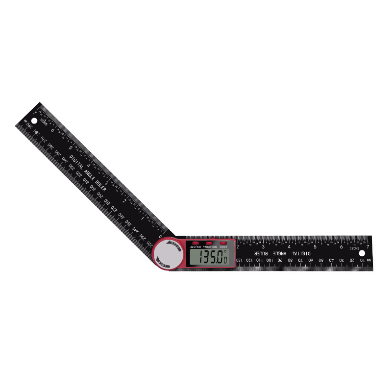 Factory Direct sale 0-200 mm 8'' carbon digital angle finder Digital Angle Ruler 2-in-1 electronic protractor