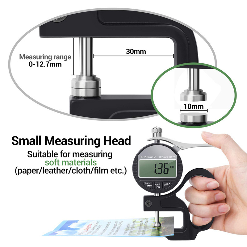 DITRON 0.001MM 0-12.7mm High-precision Digital Protractor Thickness Gauge Meter