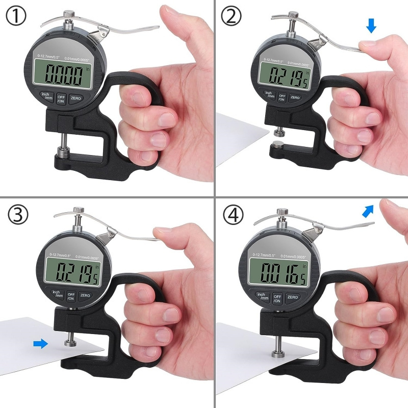 DITRON 0.001MM 0-12.7mm High-precision Digital Protractor Thickness Gauge Meter